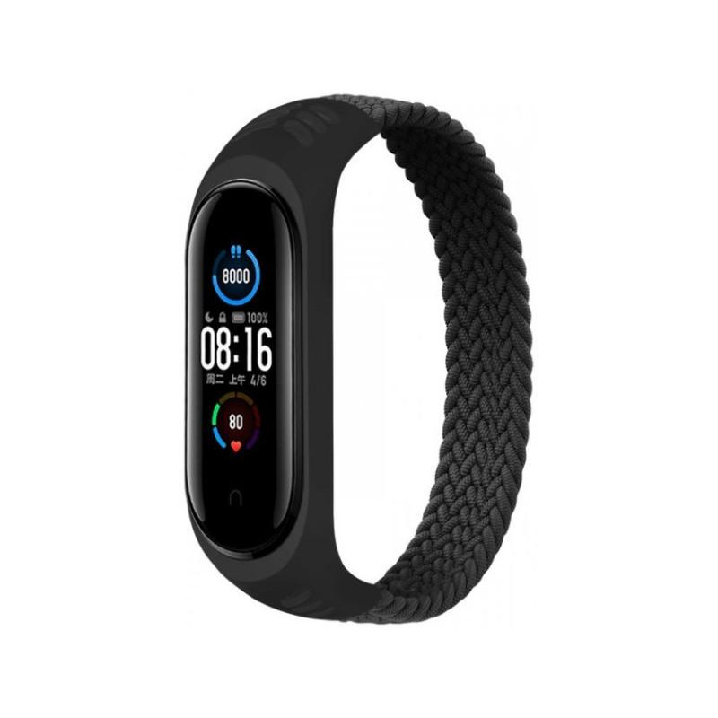 BeCover Ремешок Elastic Nylon Style  для Xiaomi Mi Smart Band 5 / Mi Smart Band 6 (Size M) Black (706156) - зображення 1