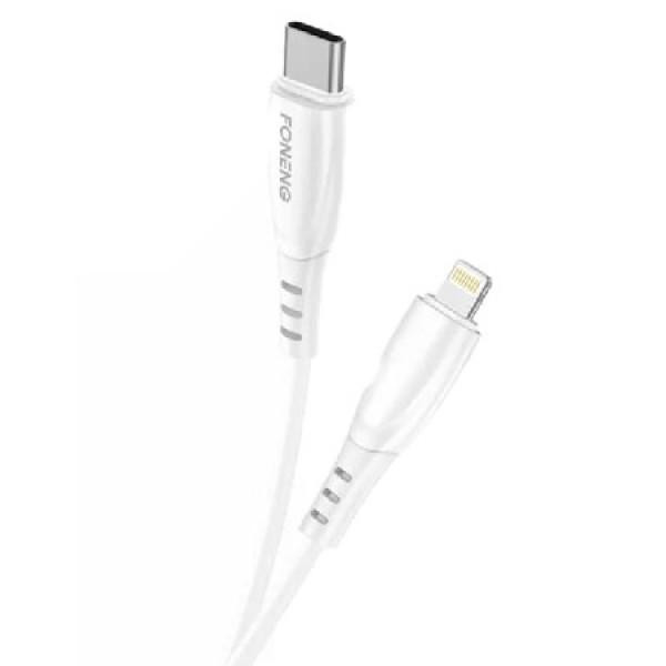 Foneng X75 USB Type-C - Lightning 20w 1m white (X75-CA-TCIP) - зображення 1