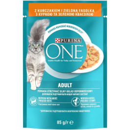   Purina One Adult с курицей и зеленой фасолью 85 г (7613038255743)