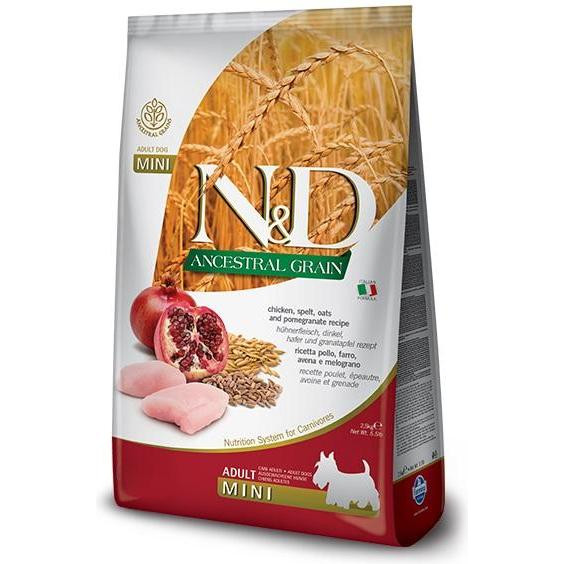 Farmina N&D Ancestral Grain Adult Mini Chicken and Pomegranate 7 кг 156390 - зображення 1