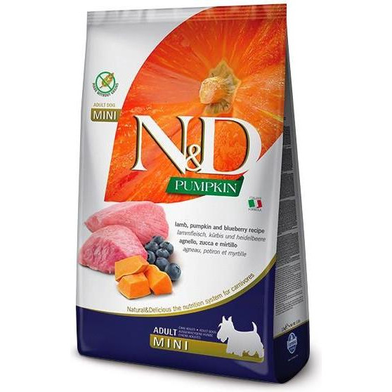 Farmina N&D Pumpkin Grain Free Adult Mini Lamb and Pumpkin 2,5 кг 156346 - зображення 1