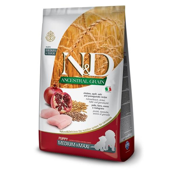 Farmina N&D Ancestral Grain Puppy Medium Chicken and Pomegranate 2,5 кг 156377 - зображення 1