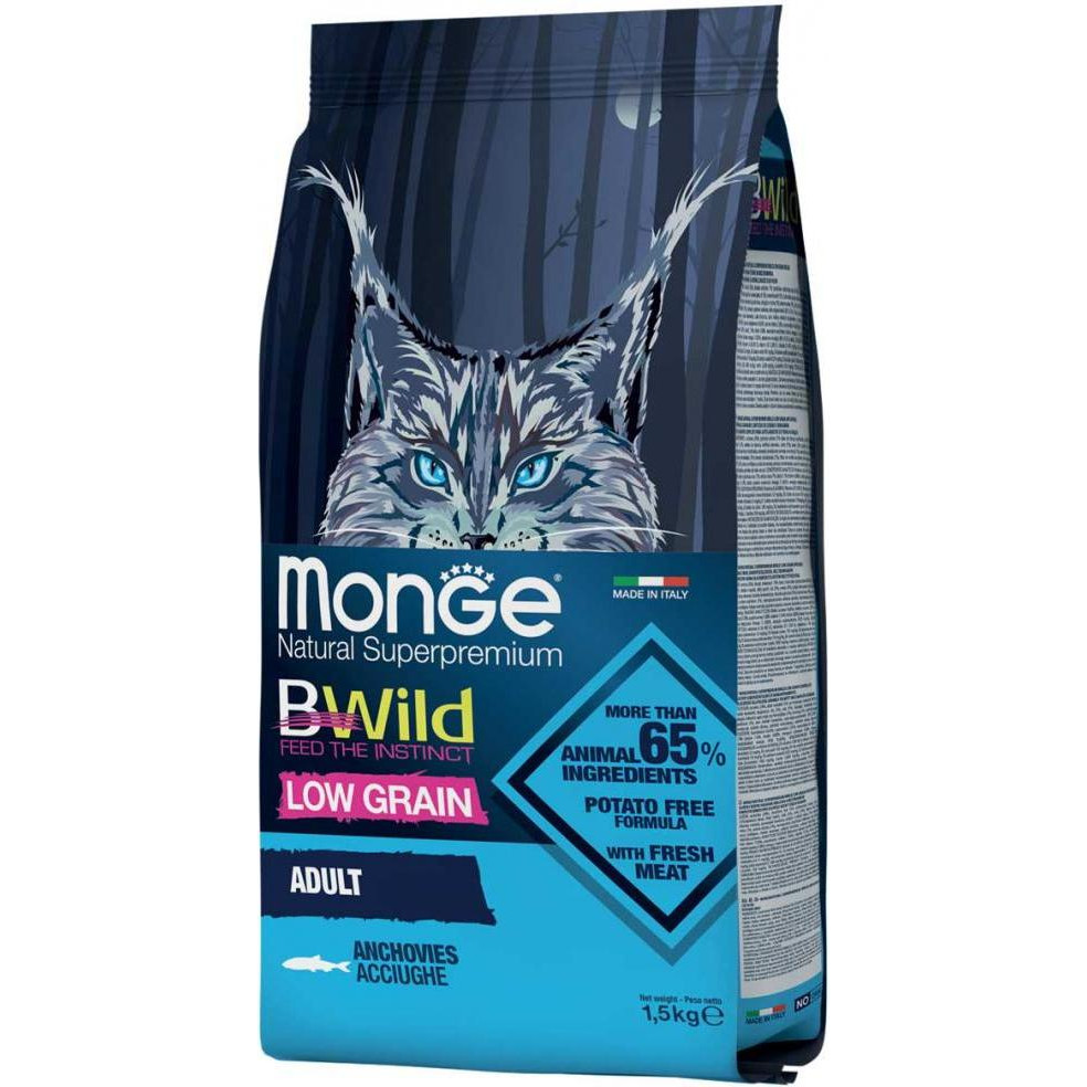 Monge BWild Low Grain Anchovies 1,5 кг (8009470012010) - зображення 1