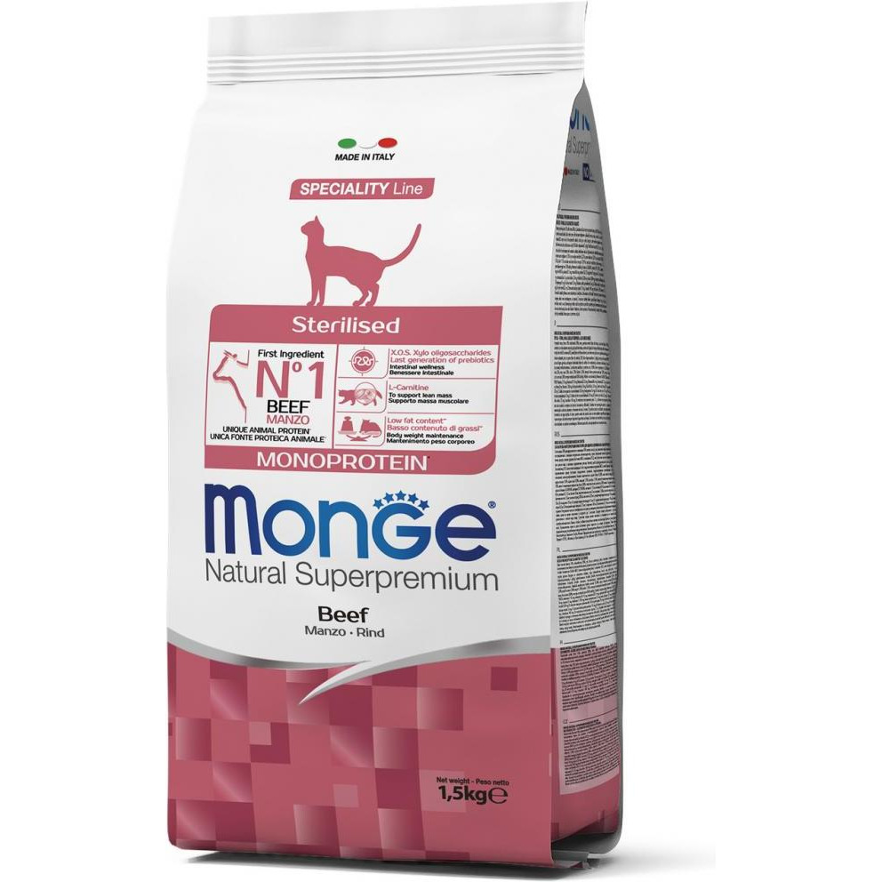 Monge Monoprotein Sterilised Beef 1,5 кг (8009470005524) - зображення 1