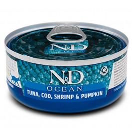   Farmina N&D Grain Free Ocean Tuna, Cod, Shrimp & Pumpkin Adult 70 г 179461