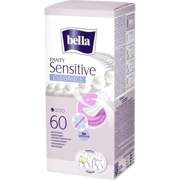 Bella Прокладки ежедневные  panty sensitive elegance, 60 шт. (5900516311483) - зображення 1