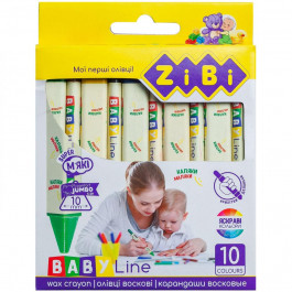   Zibi Карандаши восковые Jumbo Baby Line 10 цветов треугольные (ZB.2482)