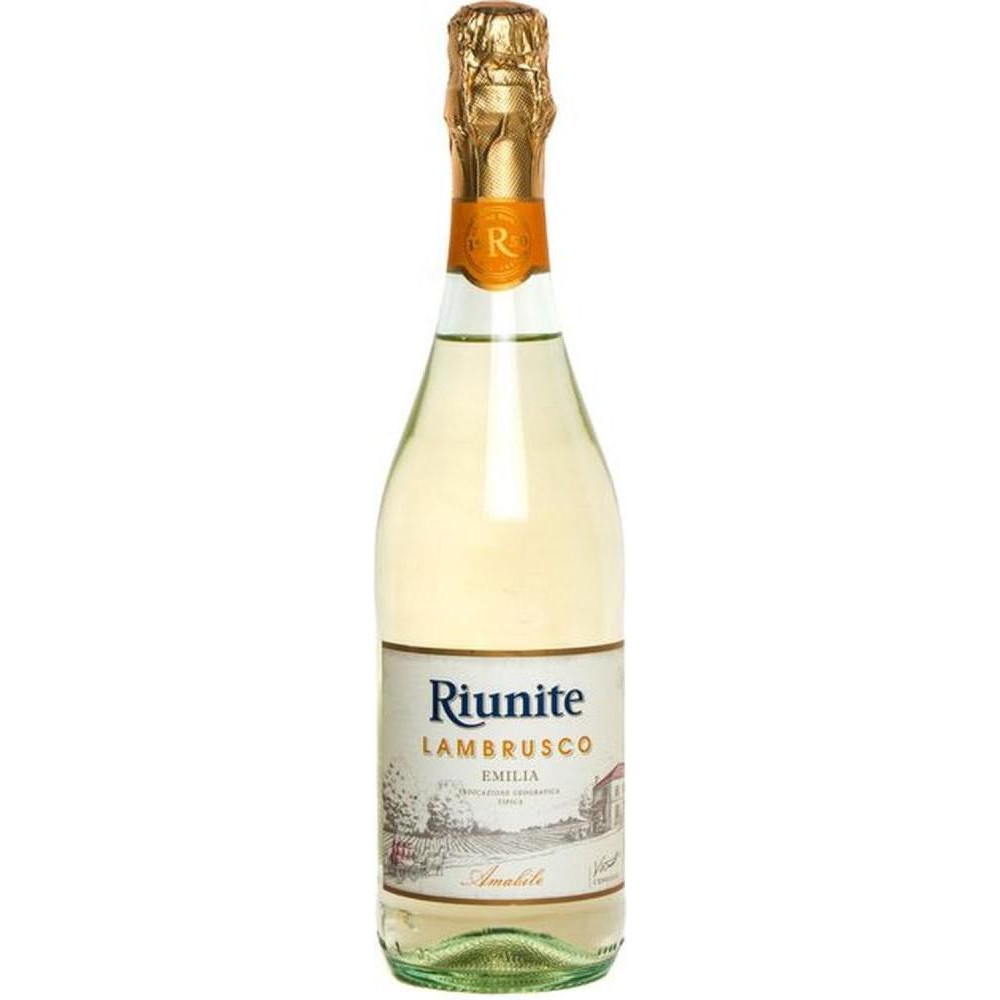 Riunite Вино ігристе  Lambrusco Emilia IGT Bianco, 0,75 л (8002550505259) - зображення 1