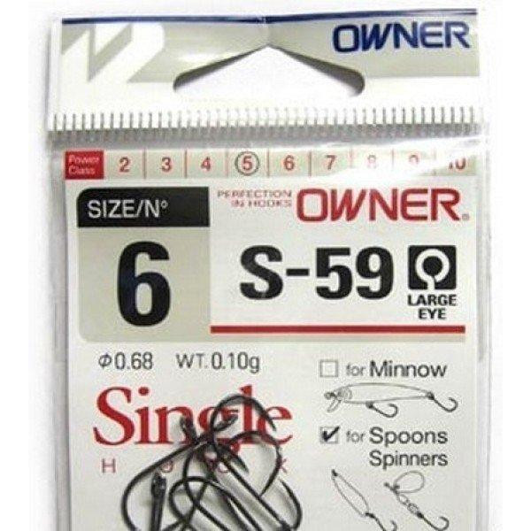 Owner 51580 Single Hook S-59 №8 (9pcs) - зображення 1