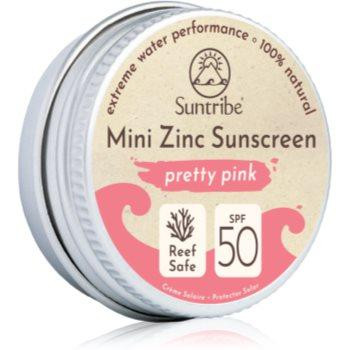 Suntribe Mini Zinc Sunscreen мінеральний захисний крем для обличчя та тіла SPF 50 Pretty Pink 15 гр - зображення 1