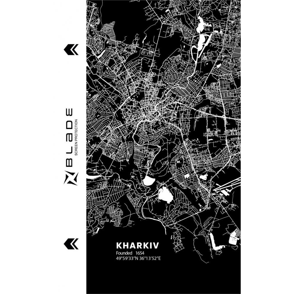 Blade Hydrogel Screen Protection (Print_Plotter) back Cities of Ukraine series Kharkiv - зображення 1