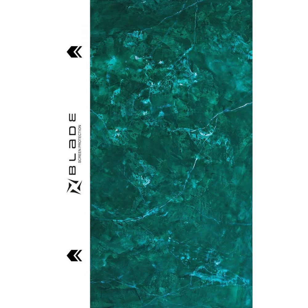 Blade Hydrogel Screen Protection (Print_Plotter) back Marble series Green - зображення 1