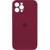 Epik Чохол Silicone Case Full Camera для iPhone 12 Pro Marsala - зображення 1