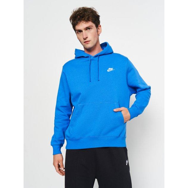 Nike Худі чоловіче  M Nsw Club Hoodie Po Bb BV2654-403 2XL Signal Blue/Signal Blue/White (195238897178) - зображення 1