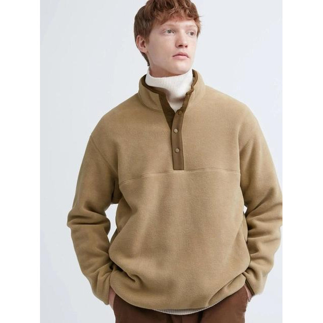 Uniqlo Толстовка на флісі на блискавці чоловіча  276061565 3XL Коричнева (1159802855) - зображення 1