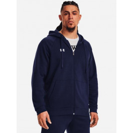   Under Armour Толстовка на флісі на блискавці чоловіча  Ua Rival Fleece Fz Hoodie 1379767-410 XXL Синя (1968842004