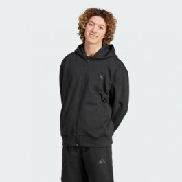   Adidas Толстовка на флісі на блискавці чоловіча  M A Szn Fl Fz IX1249 S Чорна (4067894484725)