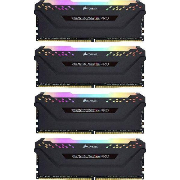 Corsair 64 GB (4x16GB) DDR4 3600 MHz Vengeance RGB PRO (CMW64GX4M4D3600C18) - зображення 1