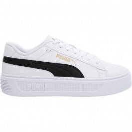 PUMA Жіночі кеди низькі  Smash Platform v3 39075804 38.5 (5.5UK) 24.5 см White-Black-Gold (4065452640453)