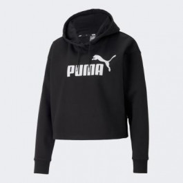   PUMA Чорна жіноча кофта  ESS Cropped Logo Hoodie FL 586869/01