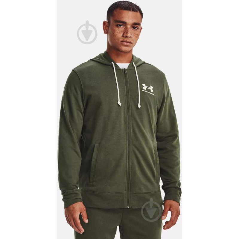 Under Armour Толстовка на блискавці чоловіча  Rival Terry Lc Fz-grn 1370409-390 M Оливкова (196040087085) - зображення 1