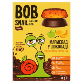   Bob Snail Мармелад  Яблуко Манго Гарбуз Чіа в молочному шоколаді 54 г (1740486)