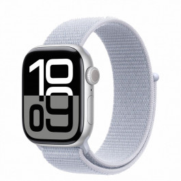   Apple Watch Series 10 GPS + Cellular 42mm Silver Aluminum Case w. Blue Cloud S. Loop (MWX53)