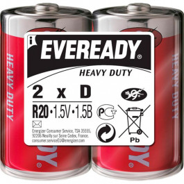   Energizer D bat Eveready Super Heavy Duty 2шт (7638900370836)