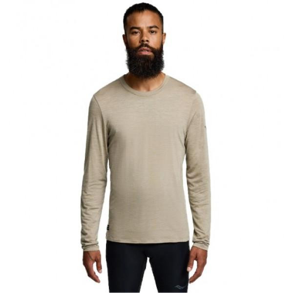 Saucony Кофта  Peregrine Merino Long Sleeve Coffee M (1097-SAM800362-CFH M) - зображення 1