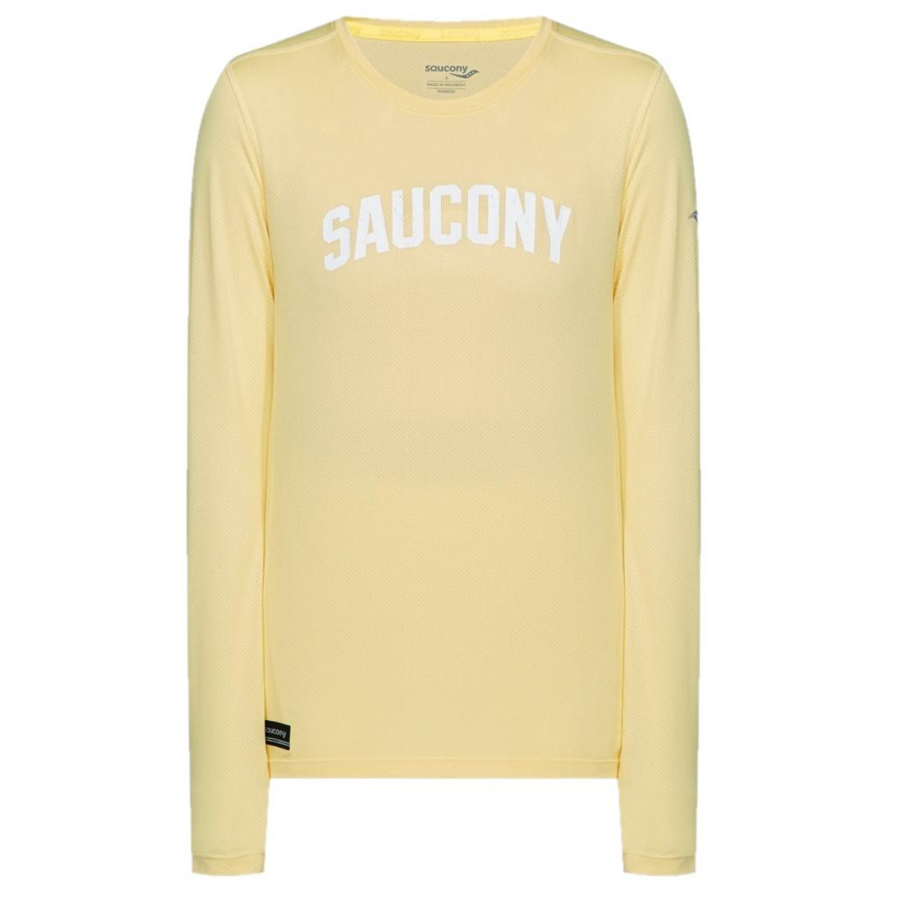 Saucony Кофта  Stopwatch Graphic Long Sleeve Wmn Light Yellow M (1097-800405-GWA3 M) - зображення 1