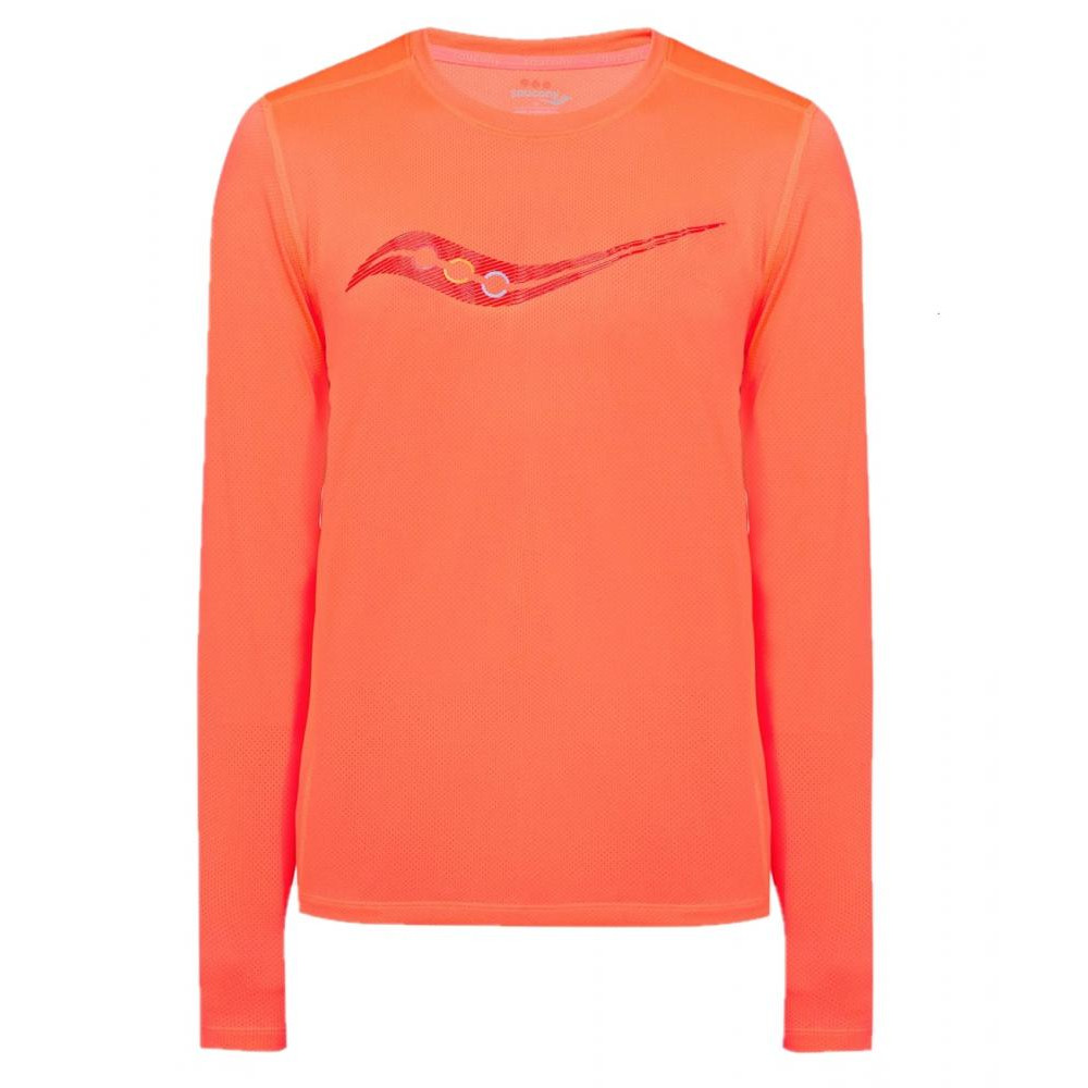 Saucony Кофта  Stopwatch Graphic Long Sleeve Peach S (1097-800311-VRA2 S) - зображення 1