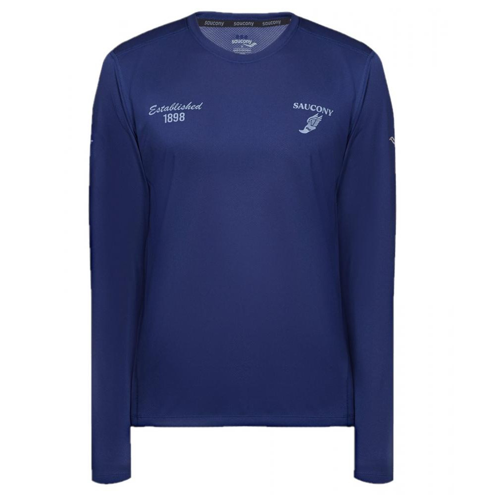 Saucony Кофта  Stopwatch Graphic Long Sleeve Blue S (1097-800311-SDA2 S) - зображення 1