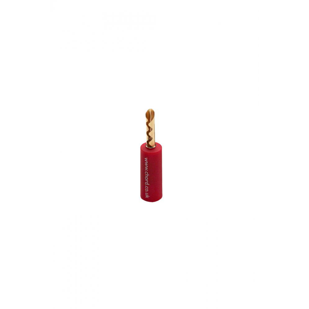 Chord Crimp Gold Banana Plug & Red Cap - зображення 1