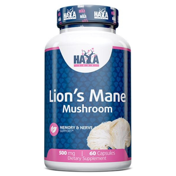 Haya Labs Lion's Mane Mushroom 500 мг - 60 капс - зображення 1