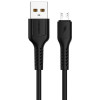 Denmen Silicone Micro USB 1m Black (DM-D42V-BK) - зображення 1