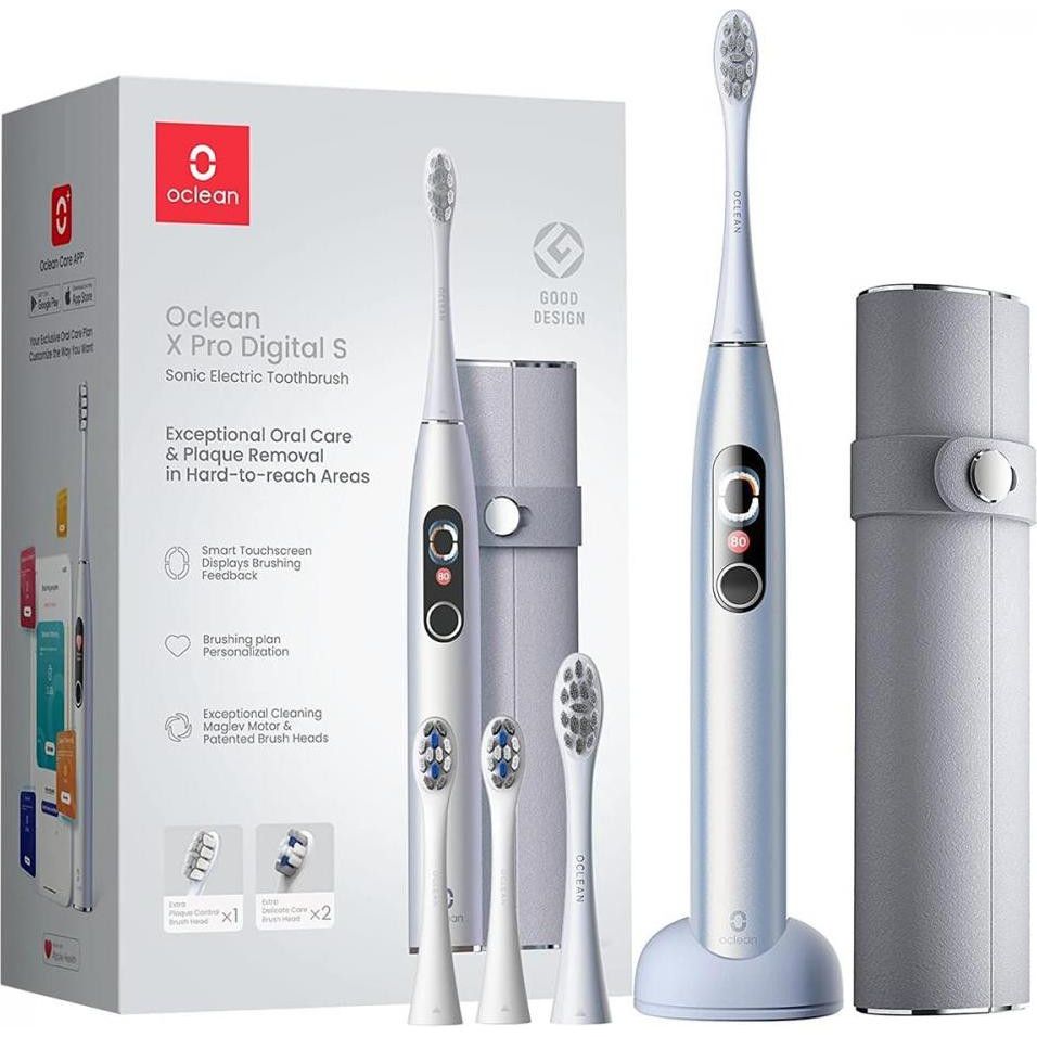 Oclean X Pro Digital Set Electric Toothbrush Glamour Silver (6970810552584) - зображення 1