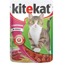   Kitekat с телятиной в соусе 100 г (5900951256660)