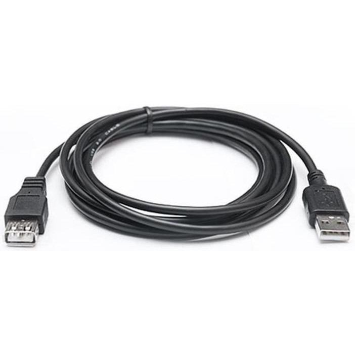 REAL-EL USB 2.0 AM/AF 2.0m Pro black (EL123500028) - зображення 1