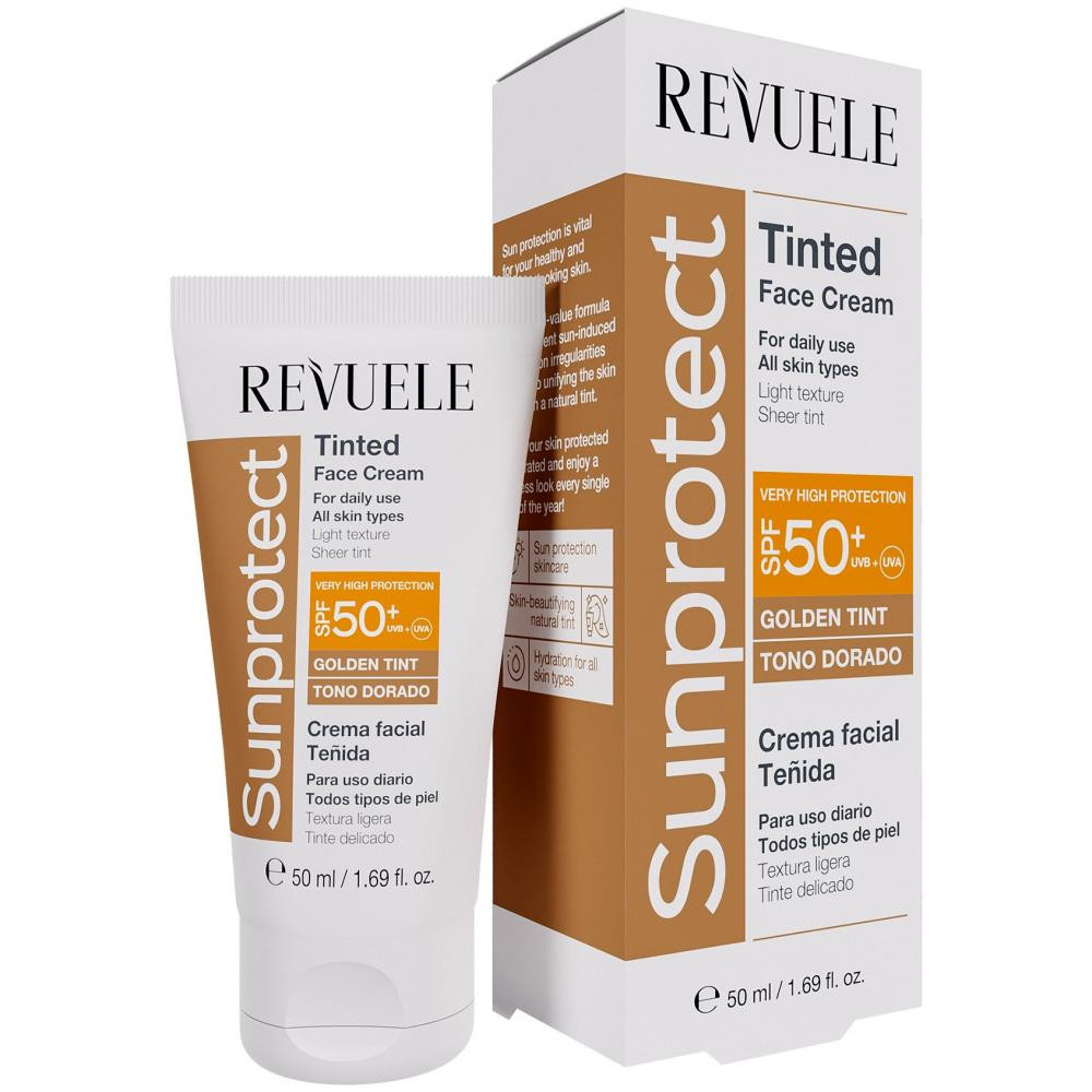 Revuele Тонуючий крем для обличчя Золотистий тон з SPF50 Sunprotect  50 мл - зображення 1