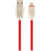 Cablexpert Premium Rubber Micro-USB Red 2m (CC-USB2R-AMMBM-2M-R) - зображення 1