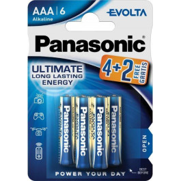   Panasonic AAA bat Alkaline 4+2шт EVOLTA (LR03EGE/6B2F)