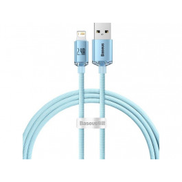   Baseus Crystal Shine Series Fast Charging Data Cable USB to Lightning 1.2m Sky Blue (CAJY001103)