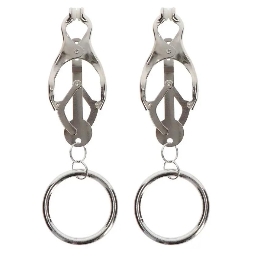 Taboom Затискачі для сосків  Butterfly Clamps With Ring, срібні (8713221824691) - зображення 1