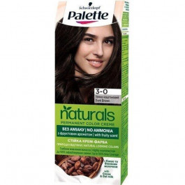   Palette Стойкая крем-краска для волос Schwarzkopf  Naturals без аммиака 3-0 Темно-каштановый 110 мл (3838824