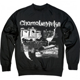   TKT Import Світшот бавовняний чорний з принтом Chornobayivka  7500104-black XL