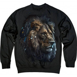   TKT Import Світшот бавовняний чорний з принтом DJ Lion - Лев  7500173-black XS