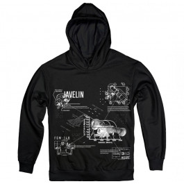   TKT Import Худі бавовняний чорний з принтом Javelin  7000103-black XXL