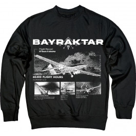   TKT Import Світшот бавовняний чорний з принтом Bayraktar  7500127-black XL