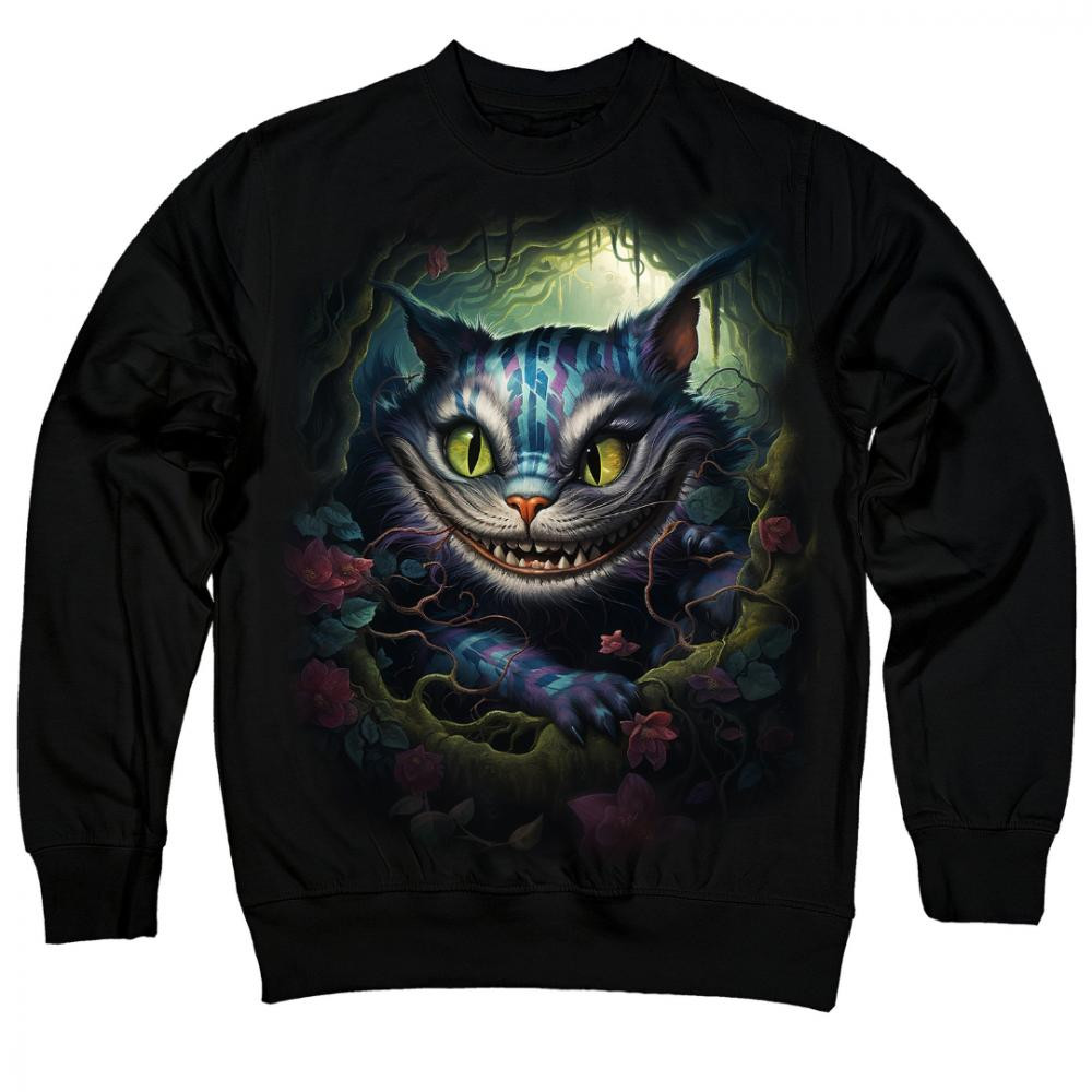 TKT Import Світшот бавовняний з принтом Cheshire in the Forrest  7500225-black XL - зображення 1