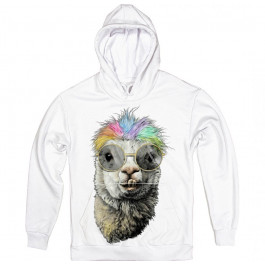   TKT Import Худі бавовняний білий із принтом Peaceful Alpaca  7000145 XL